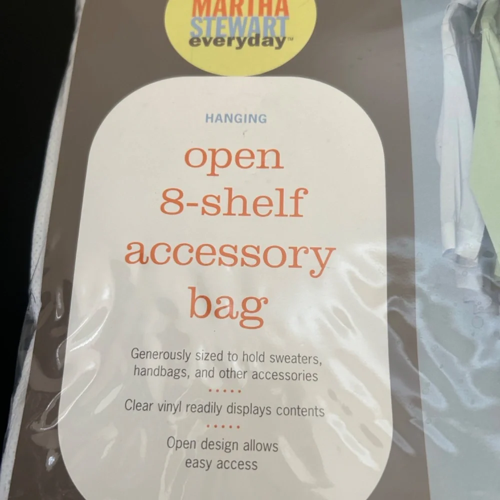 Martha Stewart 8 Shelf Accessory Bag. NWT